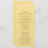 Graceful Yellow Poppy Floral Wedding Programm (Vorne/Hinten)