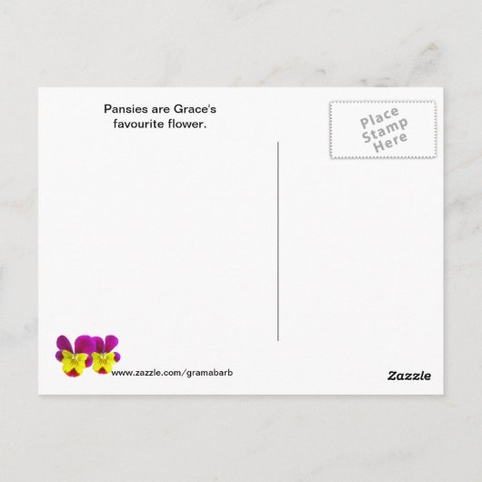 Grace's Chocolate Cake Postcard Postkarte (Rückseite)