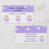 Gracevoll entworfene Cupcakes Visitenkarte (Vorne/Hinten)