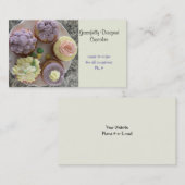 Gracevoll gepippte Cupcakes Business Card Visitenkarte (Vorne/Hinten)
