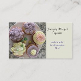 Gracevoll gepippte Cupcakes Business Card Visitenkarte