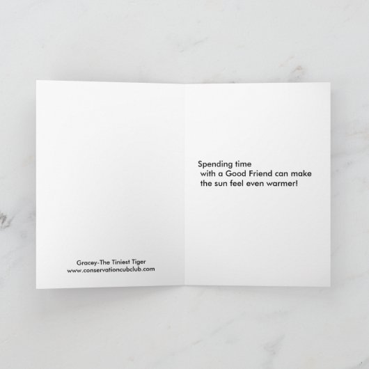 Gracey und schlechte Miezekatze, die ein Sonnenbad Karte (Innenseite)