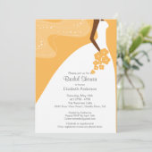 Gracful African American Bride Brautparty Einladung (Stehend Vorderseite)