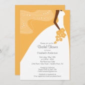 Gracful African American Bride Brautparty Einladung (Vorne/Hinten)