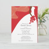 Gracful African American Bride Brautparty Einladung (Stehend Vorderseite)