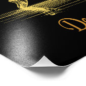 Gracful Ballet Dancers in eleganter Golden Line Ar Fotodruck (Ecke)