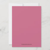 Gracful Brautdusche Einladung Rosa (Rückseite)