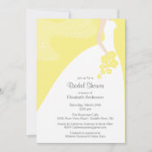Gracful Bride Bridal Dusche Einladung Gelb (Vorderseite)