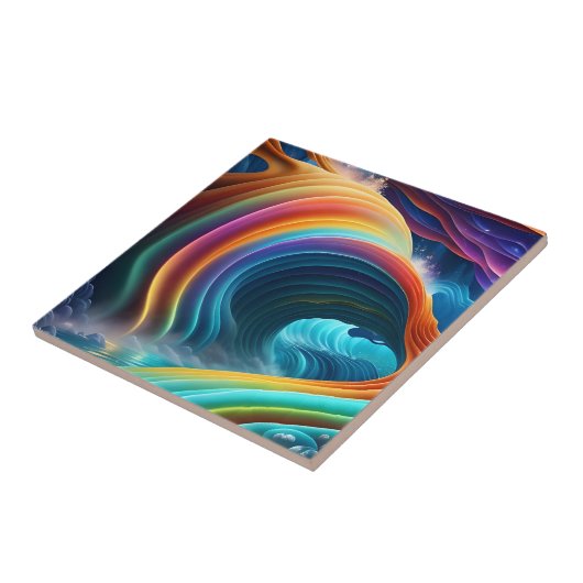 Gracful Bright Rainbow Wasserfall Fliese (Seite)