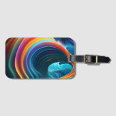 Gracful Bright Rainbow Wasserfall Gepäckanhänger (Vorderseite (Horizontal))