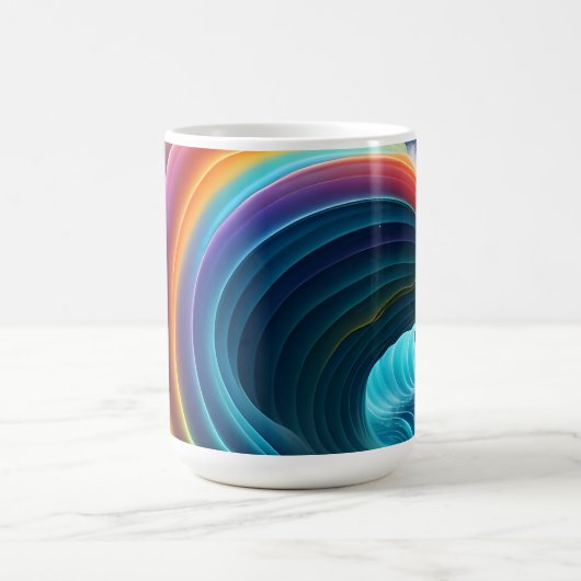 Gracful Bright Rainbow Wasserfall Kaffeetasse (Mittel)