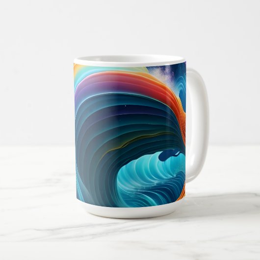 Gracful Bright Rainbow Wasserfall Kaffeetasse (VorderseiteRechts)
