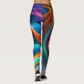 Gracful Bright Rainbow Wasserfall Leggings (Rückseite)