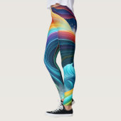 Gracful Bright Rainbow Wasserfall Leggings (Links)