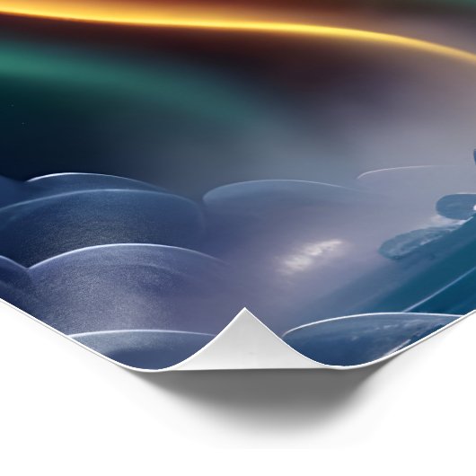 Gracful Bright Rainbow Wasserfall Poster (Ecke)