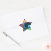 Gracful Bright Rainbow Wasserfall Stern-Aufkleber (Umschlag)