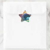 Gracful Bright Rainbow Wasserfall Stern-Aufkleber (Tasche)