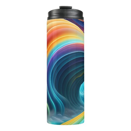 Gracful Bright Rainbow Wasserfall Thermosbecher (Vorderseite)