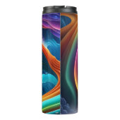 Gracful Bright Rainbow Wasserfall Thermosbecher (Rückseite)