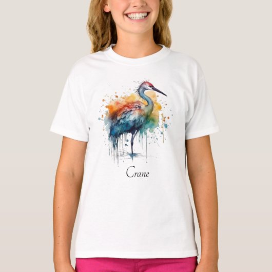 Gracful Cane: Wasserfarben Kunst, Brauch T-Shirt (Vorderseite)