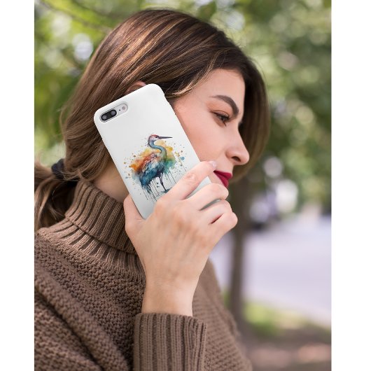 Gracful Crane: Wasserfarben Kunst, Brauch Case-Mate iPhone Hülle