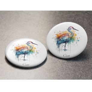 Gracful Crane: Wasserfarben Kunst, Brauch Flaschenöffner