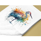 Gracful Crane: Wasserfarben Kunst, Brauch Fleecedecke