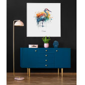 Gracful Crane: Wasserfarben Kunst, Brauch Poster