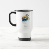 Gracful Crane: Wasserfarben Kunst, Brauch Reisebecher (Links)
