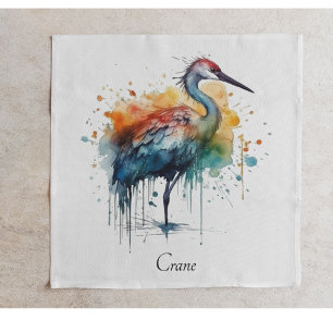 Gracful Crane: Wasserfarben Kunst, Brauch Serviette