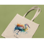 Gracful Crane: Wasserfarben Kunst, Brauch Tragetasche