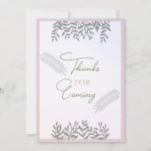 Gracful Garden Soiree in Sobar Pink Gerahmt Bliss Einladung (Rückseite)