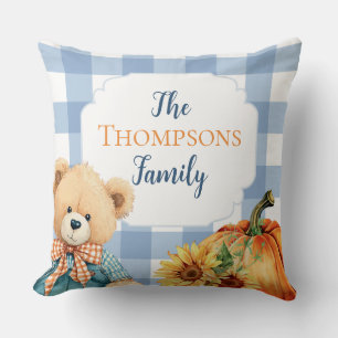 Gracful Goodbye - Autumn Quote & Pumpkin Border Kissen