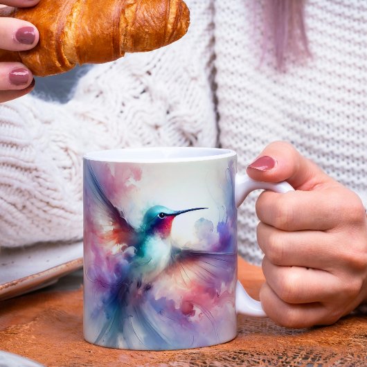Gracful Hummingbird in Wasserfarbe Kaffeetasse