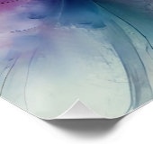 Gracful Hummingbird in Wasserfarbe Poster (Ecke)