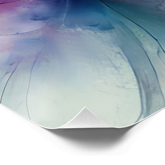 Gracful Hummingbird in Wasserfarbe Poster (Ecke)