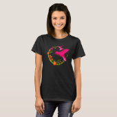 Gracful Hummingbirds in Flight Colorful T-Shirt (Vorne ganz)