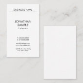 Gracful Minimalistisch Beruflich Vertikal Moderne Visitenkarte (Vorne/Hinten)