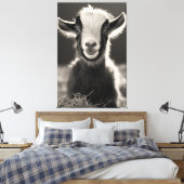 Gracful monochromatic expressive Baby Goat Portra Leinwanddruck (Insitu (Schlafzimmer))