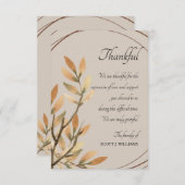 Gracful Remembrance Beileid Vielen Dank Karte (Vorne/Hinten)