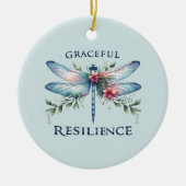 Gracful Resilience - Artistic Dragonfly Keramik Ornament (Vorne)