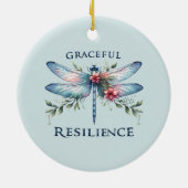 Gracful Resilience - Artistic Dragonfly Keramik Ornament (Hinten)