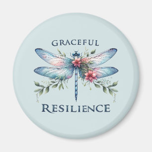 Gracful Resilience - Artistic Dragonfly Magnet