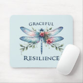 Gracful Resilience - Artistic Dragonfly Mousepad (Mit Mouse)