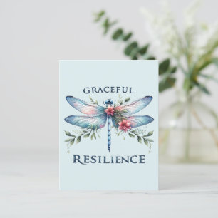 Gracful Resilience - Artistic Dragonfly Postkarte