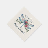 Gracful Resilience - Artistic Dragonfly Serviette (Ecke)