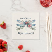 Gracful Resilience - Artistic Dragonfly Serviette (Beispiel)