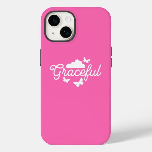 Gracful - rosa Telefonzelle Case-Mate iPhone Hülle (Rückseite)