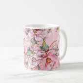 Gracful Rose: Knoten nahtlos Muster Kaffeetasse (VorderseiteRechts)