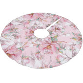 Gracful Rose: Knoten nahtlos Muster Polyester Weihnachtsbaumdecke (Schrägansicht)